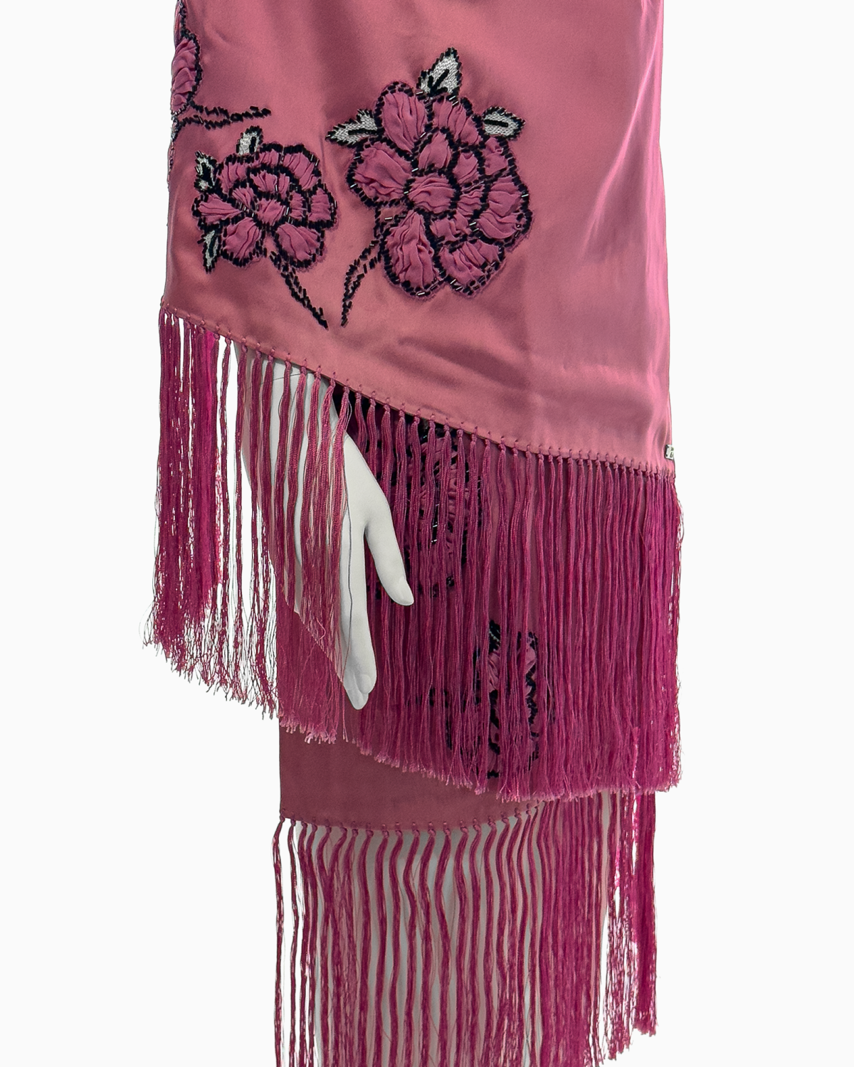 John Galliano Pink Silk Flower-Embellished Gown and Shawl Ensemble, Spring/Summer 2008