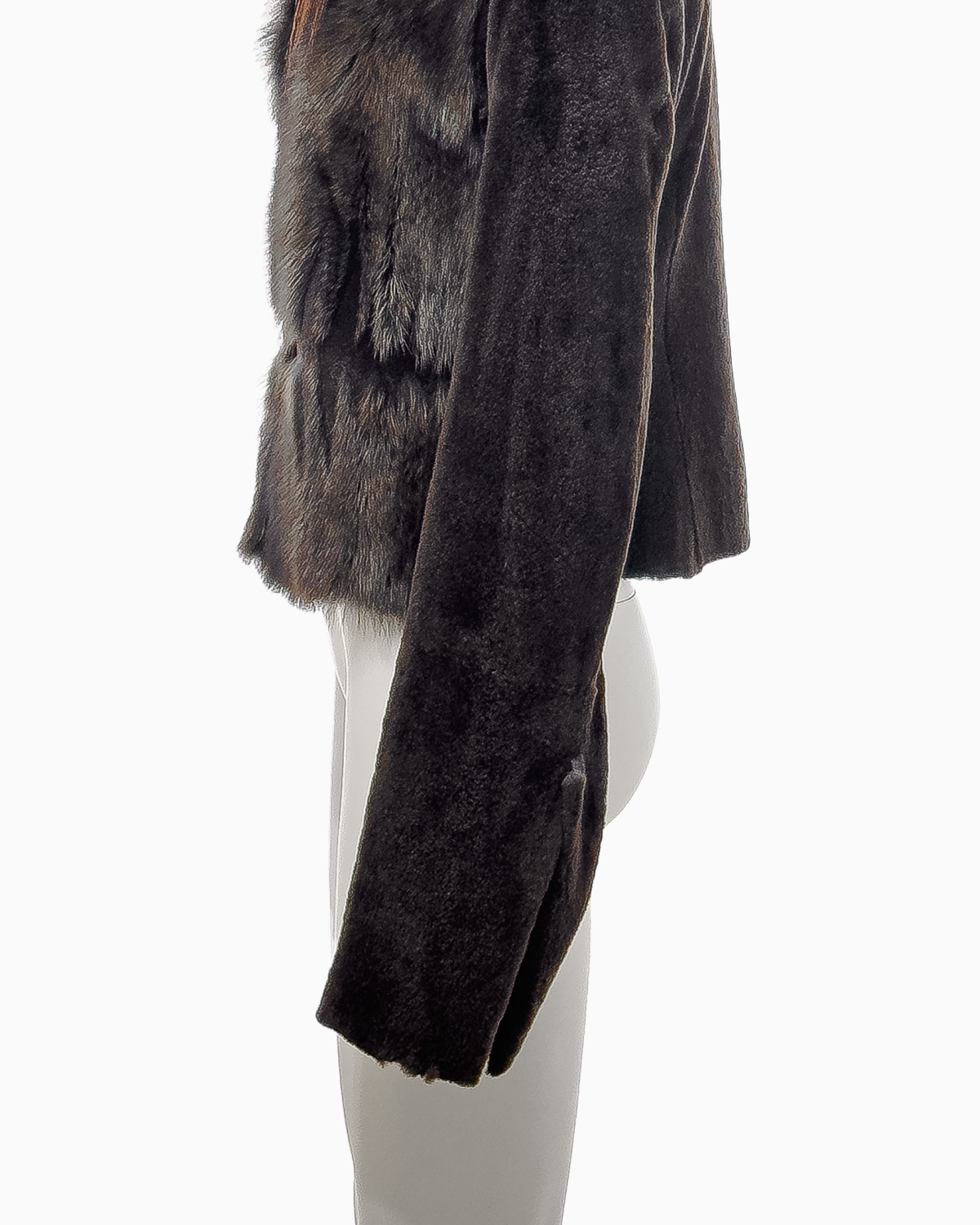 Revillon by Rick Owens Brown Mink and Fisher Jacket with Goat Hair Collar, Fall/Winter 2004