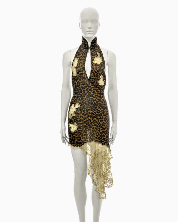 Christian Dior by John Galliano Animal Print Dress with Lace Detail, Fall/Winter 2000 "Fly Girls"