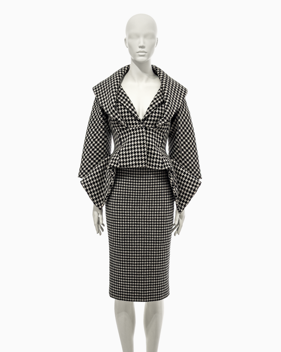 Alexander McQueen Houndstooth Jacket and Pencil Skirt Set, Fall/Winter 2009
