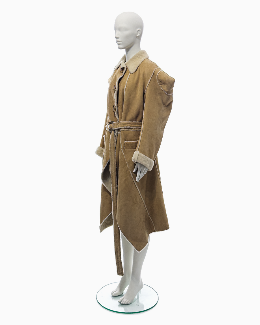 Christian Dior by John Galliano Tan Sheepskin Shearling Fur Coat, Fall/Winter 2002