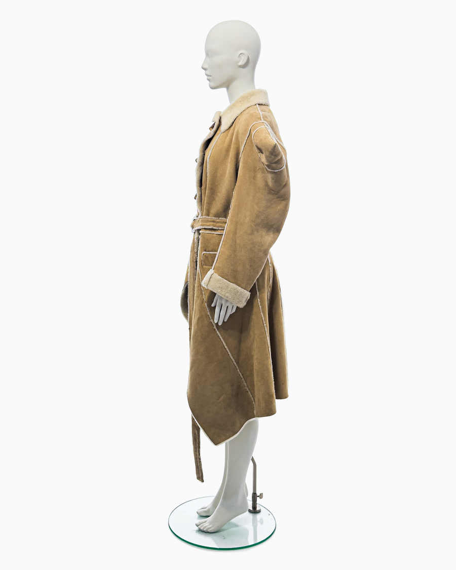 Christian Dior by John Galliano Tan Sheepskin Shearling Fur Coat, Fall/Winter 2002