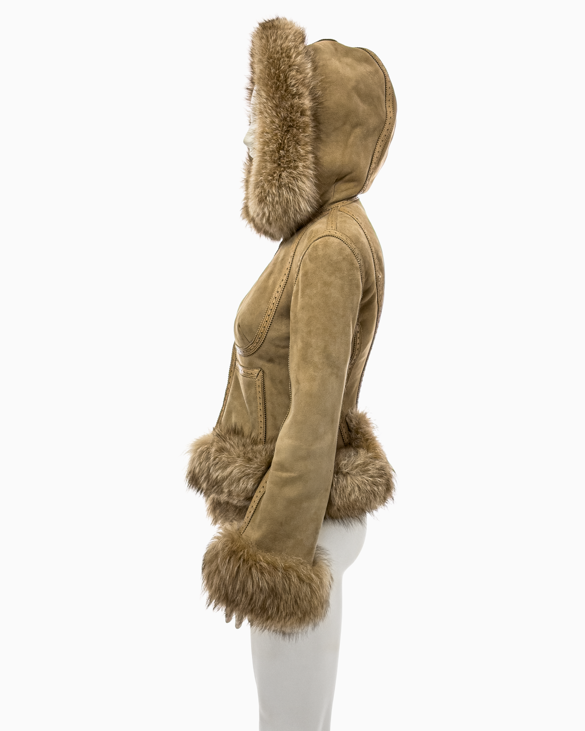 Alexander McQueen Brown Shearling Fur Jacket, Fall/Winter 2003