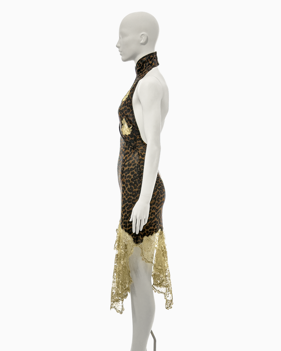 Christian Dior by John Galliano Animal Print Dress with Lace Detail, Fall/Winter 2000 "Fly Girls"