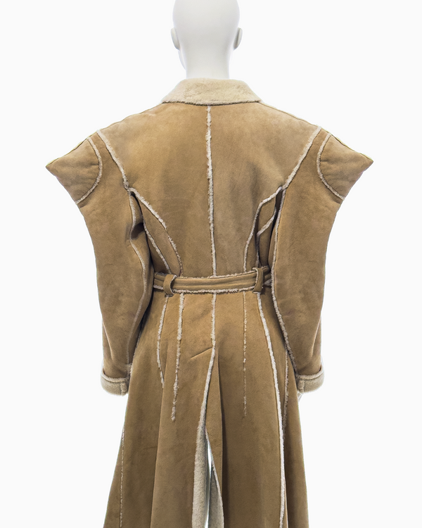 Christian Dior by John Galliano Tan Sheepskin Shearling Fur Coat, Fall/Winter 2002