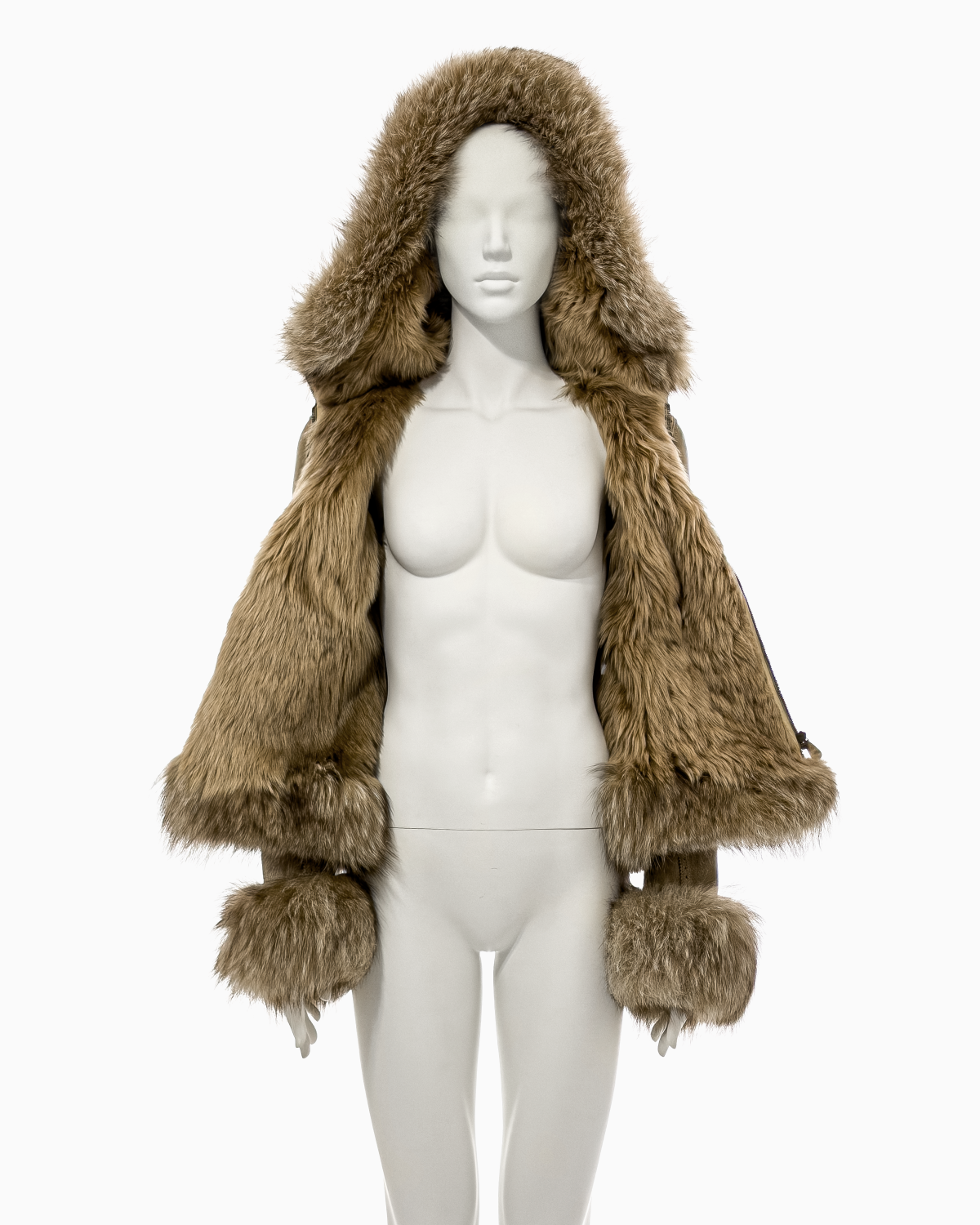 Alexander McQueen Brown Shearling Fur Jacket, Fall/Winter 2003