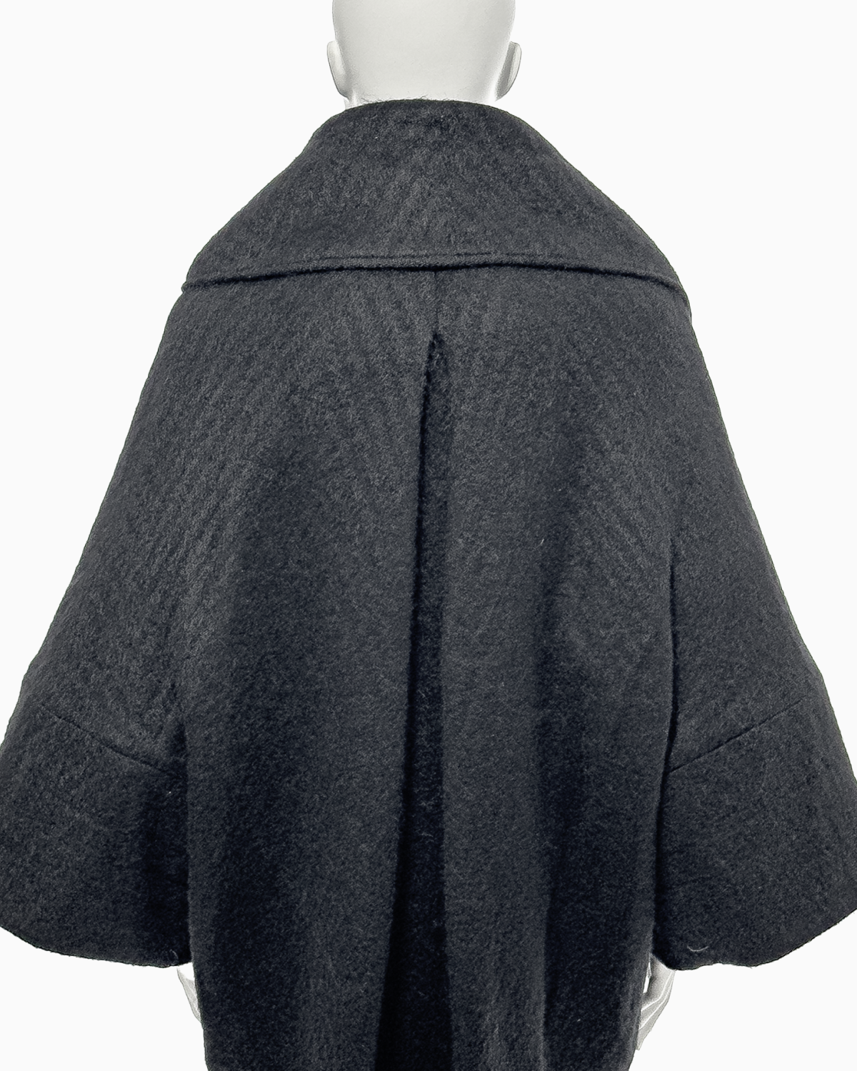 John Galliano Black Mohair Cacoon Coat with Māori Motifs, Fall/Winter 1999 "Māori"