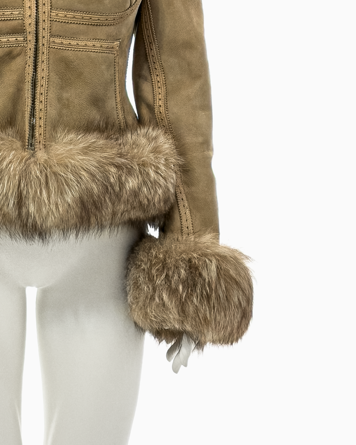 Alexander McQueen Brown Shearling Fur Jacket, Fall/Winter 2003